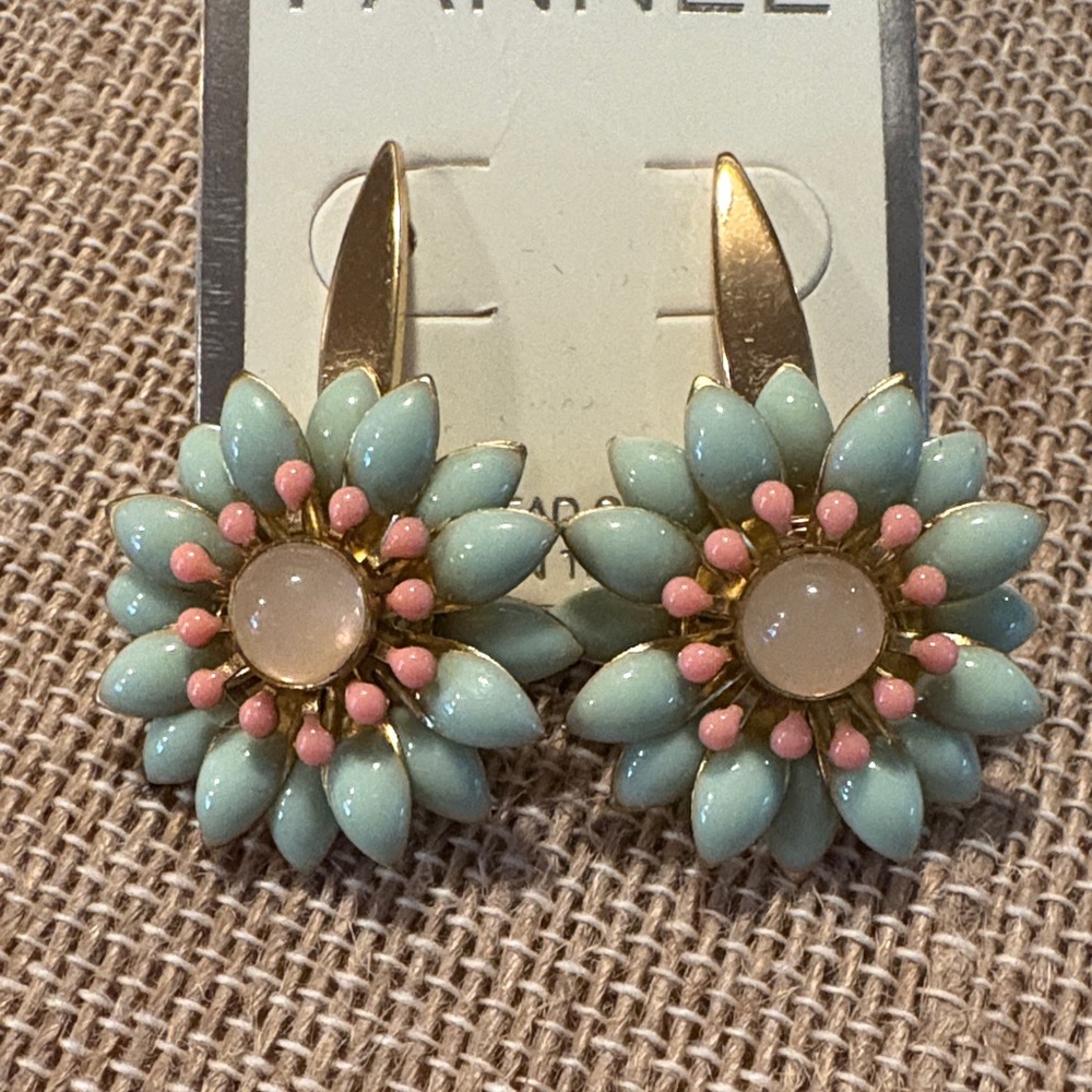 Floral Drop Post Earrings